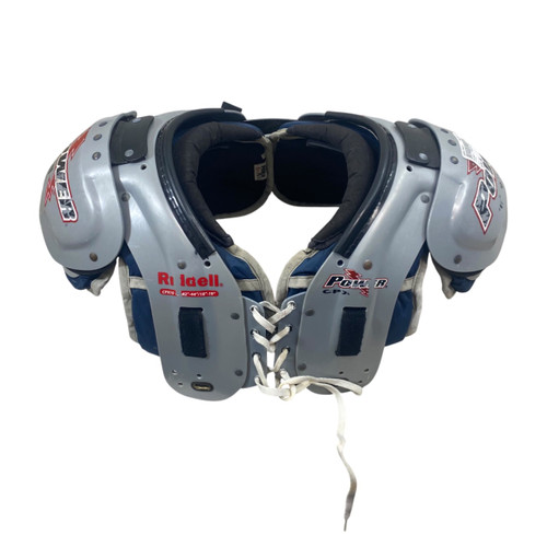 Vist Large View of Product Image Which is Used Riddell POWER CPX FB Shoulder Pads Grey MD