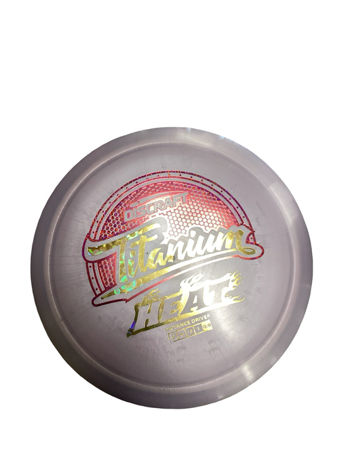 Vist Large View of Product Image Which is Used Discraft TITANIUM HEAT Disc Golf Driver Purple