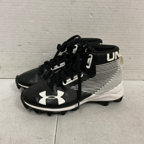 Vist Large View of Product Image Which is Used Under Armour Jr FB Cleats Black Junior 02