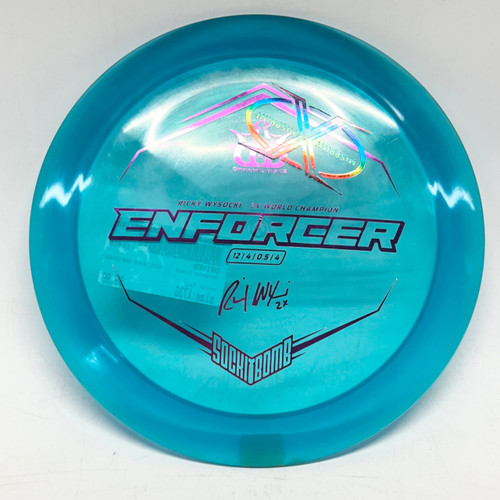 Vist Large View of Product Image Which is Used Dynamic Discs SOCKIBOMB ENFORCER Disc Golf Driver Teal 173g