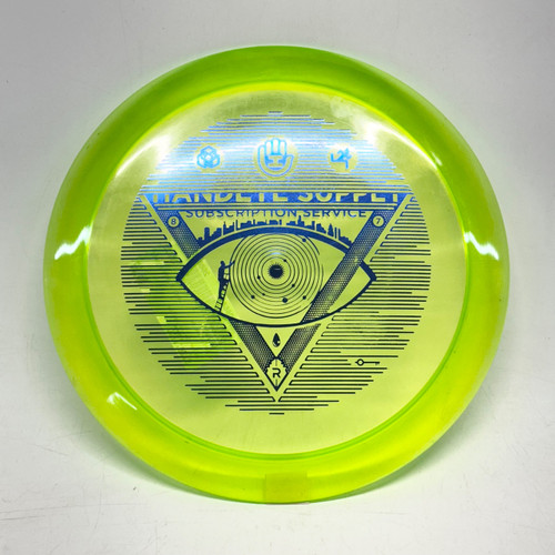 Vist Large View of Product Image Which is Used Latitude 64 HAND I OPTO MUSKET Disc Golf Driver Optic Yellow 176g