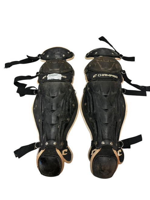 Vist Large View of Product Image Which is Used Champro BLACK Catchers Leg Guards Black Intermed
