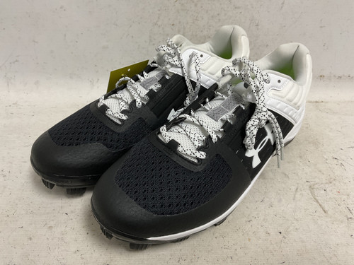 Vist Large View of Product Image Which is Used Under Armour Team Yard Low 3022324-001 BB/SB Turf Cleats Black And White Senior 13