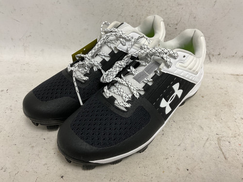 Vist Large View of Product Image Which is Used Under Armour Team Yard Low 3022324-001 BB/SB Turf Cleats Black And White Senior 11