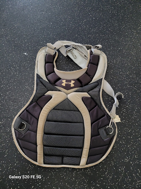 Vist Large View of Product Image Which is Used Under Armour UAWCP2-AL Catchers Chest Protector Black Adult