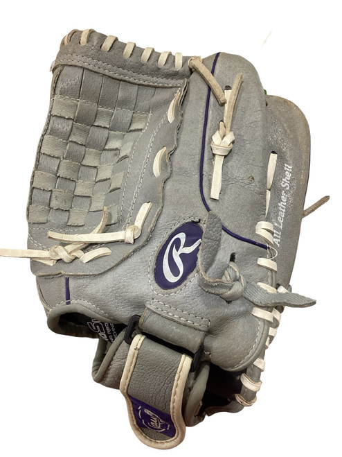Vist Large View of Product Image Which is Used Rawlings SURE CATCH  SCSB12PU BB/SB Glove RH Throw Grey 12"