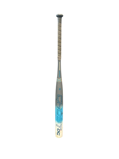 Vist Large View of Product Image Which is Used Easton GHOST DOUBLE BARREL BB/SB Fastpitch Bat Silver/White/Royal 31"