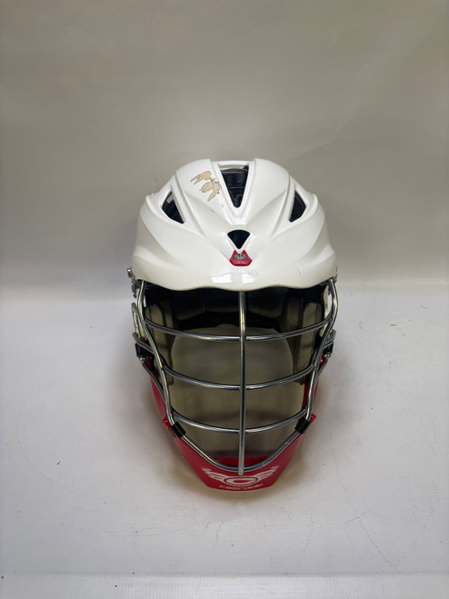 Vist Large View of Product Image Which is Used Cascade PROFIT Lacrosse Helmet White LG
