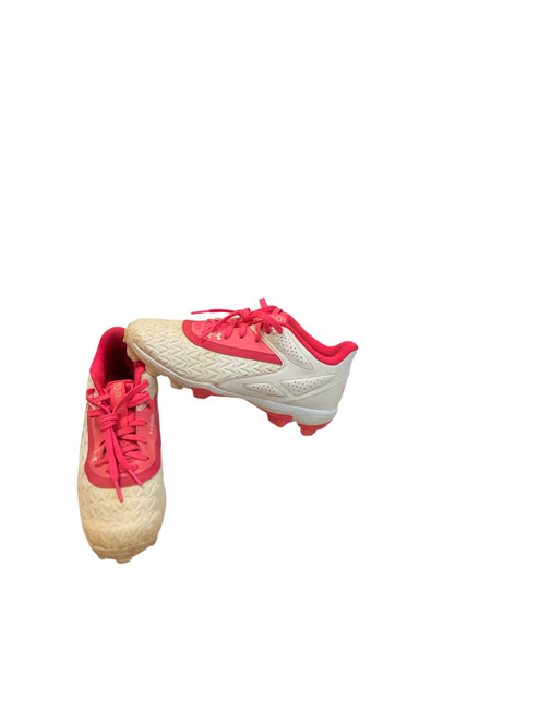 Vist Large View of Product Image Which is Used Under Armour 4.5 BB/SB Cleats Pink Junior 04.5
