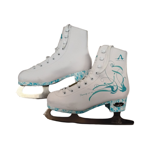 Vist Large View of Product Image Which is Used American Athletic 532 Girls Figure Skate White Junior 03