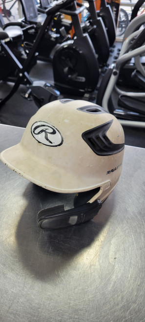 Vist Large View of Product Image Which is Used Rawlings 6 1/2 - 7 1/2 WITH JAW Batting Helmet No Mask None One Size