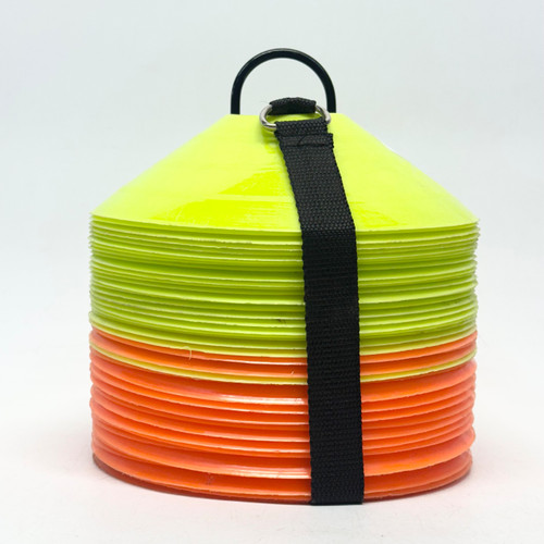 Vist Large View of Product Image Which is Used Brava 25 PACK Soccer Field Marker Neon Orange