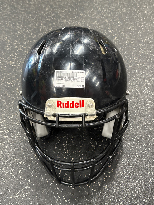 Vist Large View of Product Image Which is Used Riddell VICTOR HELMET YOUTH 2023 FB Helmet Black L/XL