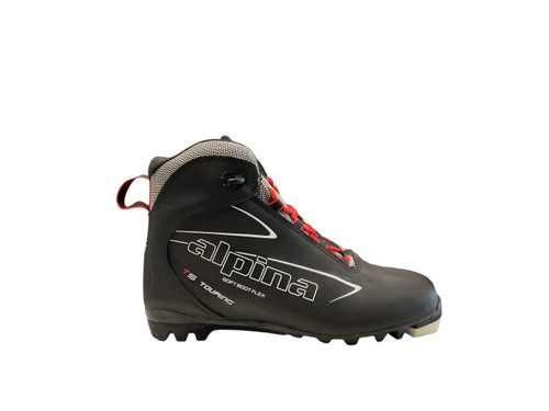 Vist Large View of Product Image Which is Used Alpina Mens NNN XC Ski Boots Black M 07-07.5 / W 08-08.5