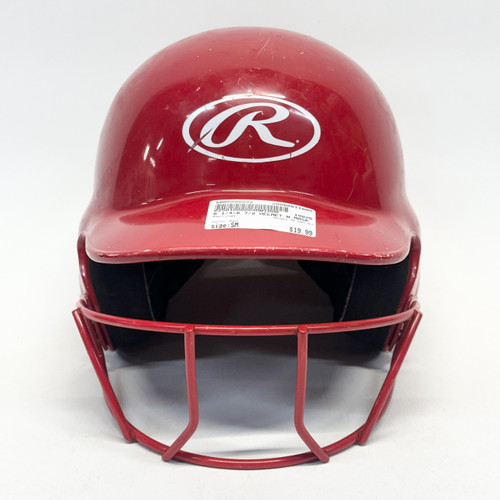 Vist Large View of Product Image Which is Used Rawlings MLTBH-R1 Batting Helmet w/Mask Red SM