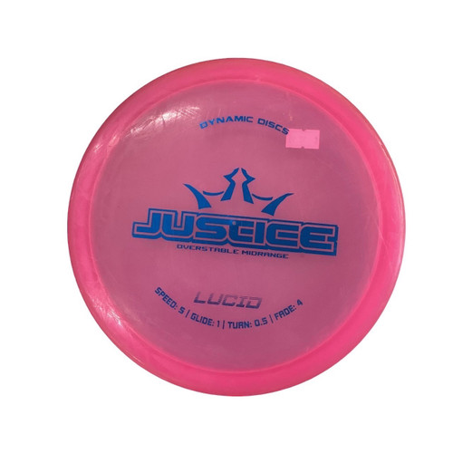 Vist Large View of Product Image Which is Used Dynamic Discs LUCID JUSTICE Disc Golf Mid Range Pink