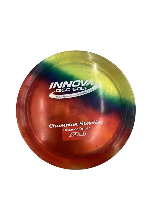 Vist Large View of Product Image Which is Used Innova TIE DYE CHAMPION STARFIRE Disc Golf Driver None