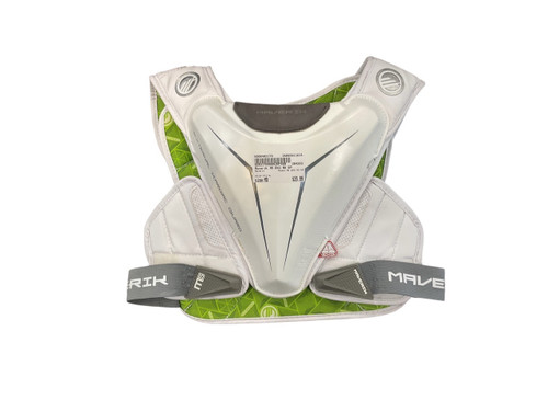 Vist Large View of Product Image Which is Used Maverik M5 EKG MD SP Lacrosse Shoulder Pads White MD