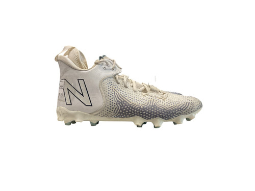 Vist Large View of Product Image Which is Used New Balance LAX Cleats Mens White Senior 10.5