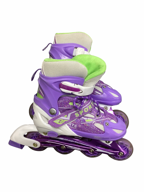 Vist Large View of Product Image Which is Used SPORTS INLINE SKATE Senior Rec Fitness Skates Purple Adjustable