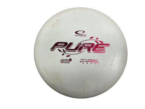 Vist Large View of Product Image Which is Used Latitude 64 PURE Disc Golf Putter White