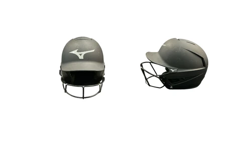Vist Large View of Product Image Which is Used Mizuno F6 Batting Helmet w/Mask Black LG