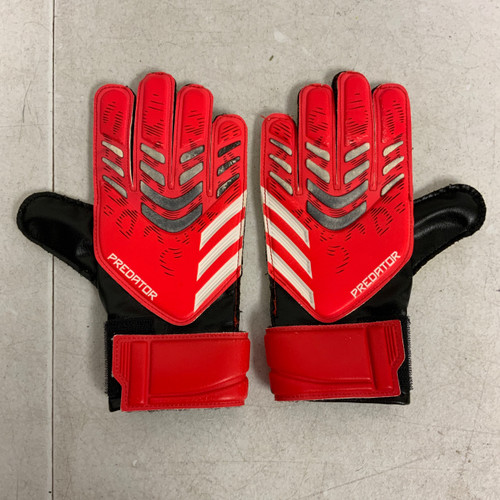 Vist Large View of Product Image Which is Used Adidas PREDATOR Soccer Goalie Gloves Red 6