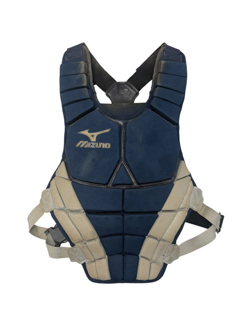 Vist Large View of Product Image Which is USED MIZUNO DRYLITE YOUTH CATCHERS CHEST PROTECTOR