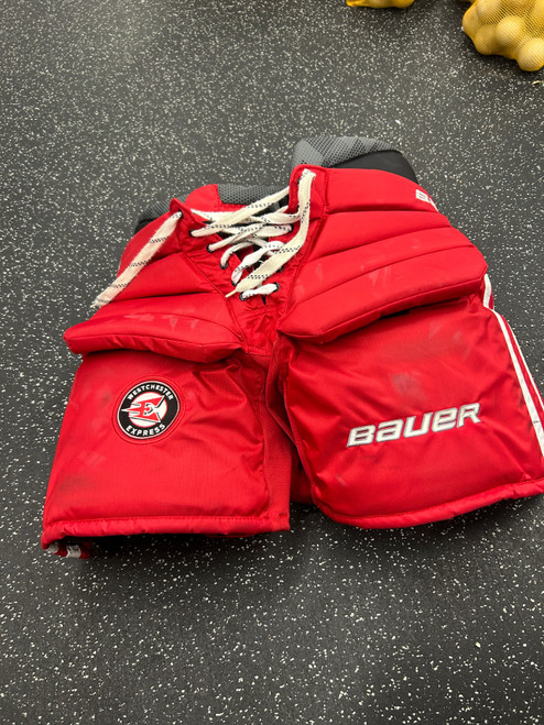 Vist Large View of Product Image Which is Used Bauer PRO TEAM Senior Goalie Pant Red MD