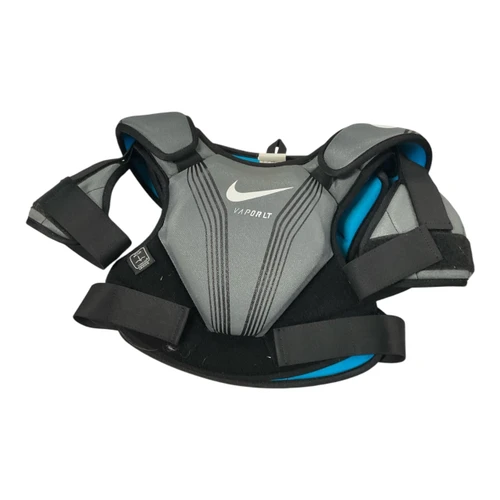 Vist Large View of Product Image Which is Used Nike VAPOR LT Lacrosse Shoulder Pads Grey SM