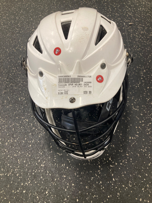 Vist Large View of Product Image Which is Used Cascade CPVR HELMET XXS 2020 Lacrosse Helmet White XXS
