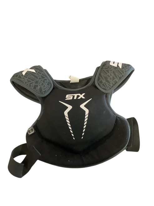 Vist Large View of Product Image Which is Used STX STALLION 75 Lacrosse Shoulder Pads Black LG