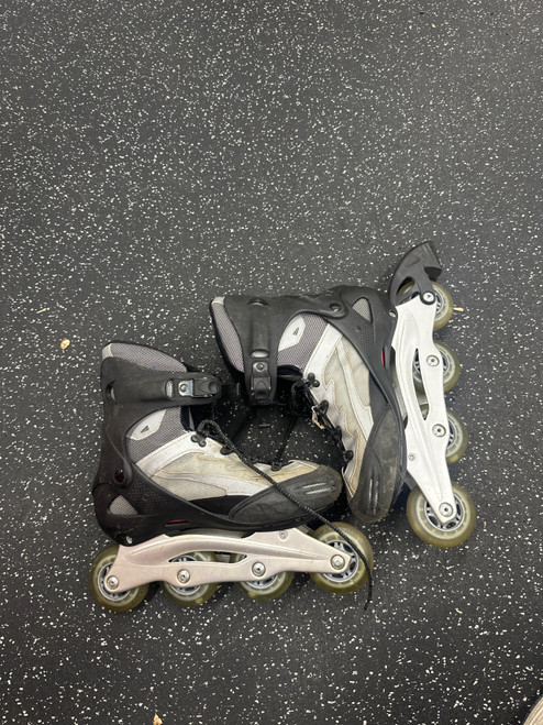 Vist Large View of Product Image Which is Used Salomon Senior Rec Fitness Skates Black Senior 9.5