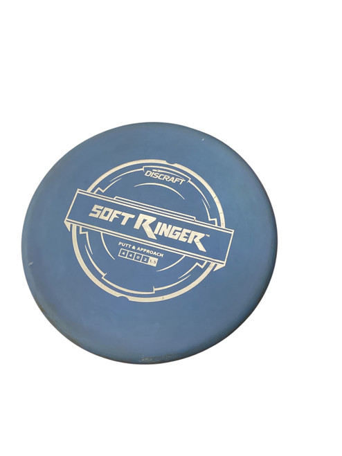 Vist Large View of Product Image Which is Used Discraft SOFT RINGER Disc Golf Putter Royal Blue