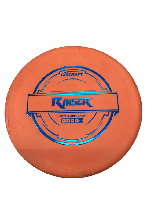 Vist Large View of Product Image Which is Used Discraft RINGER Disc Golf Putter Orange