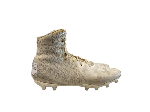 Vist Large View of Product Image Which is Used Under Armour Adult FB Cleats White Senior 9