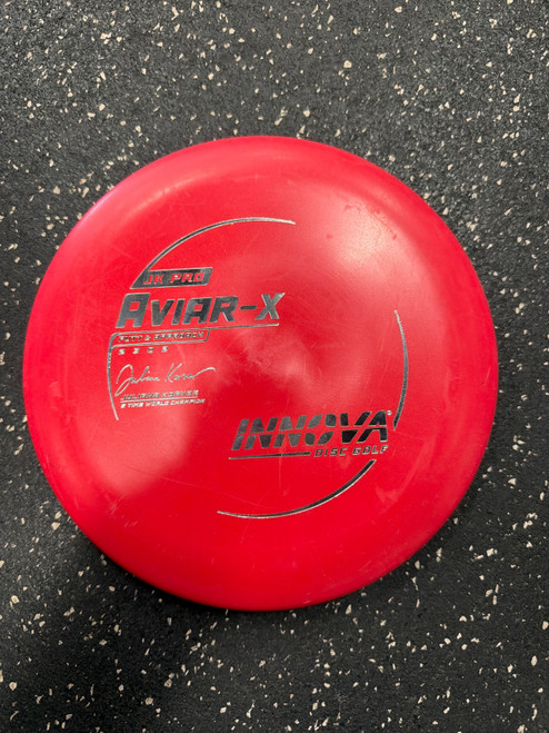 Vist Large View of Product Image Which is Used Innova JK PRO AVIAR-X Disc Golf Putter Red