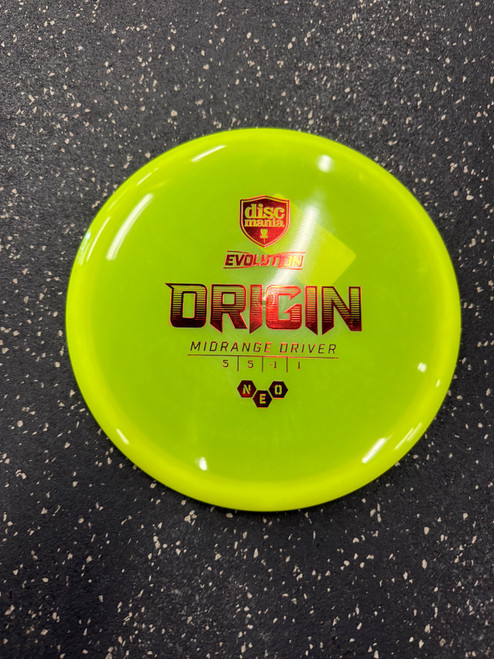 Vist Large View of Product Image Which is Used Discmania NEO EVOLUTION ORIGIN Disc Golf Mid Range Yellow