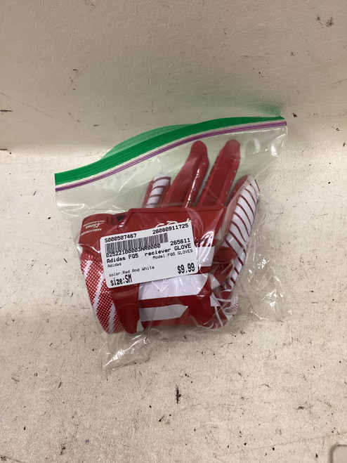 Vist Large View of Product Image Which is Used Adidas FQ5 GLOVES FB Gloves Red And White SM