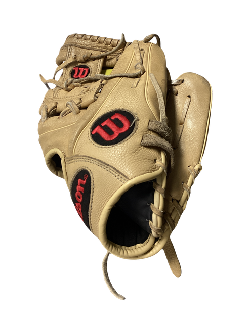 Vist Large View of Product Image Which is Used Wilson A700 BB/SB Glove RH Throw Tan 11 1/4"