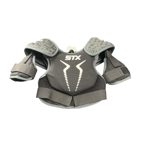 Vist Large View of Product Image Which is Used STX SM STX SHOULDERS Lacrosse Shoulder Pads Black SM