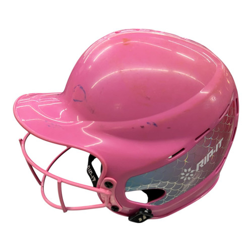Vist Large View of Product Image Which is Used RIP-IT PLAY BALL Batting Helmet w/Mask Pink S/M