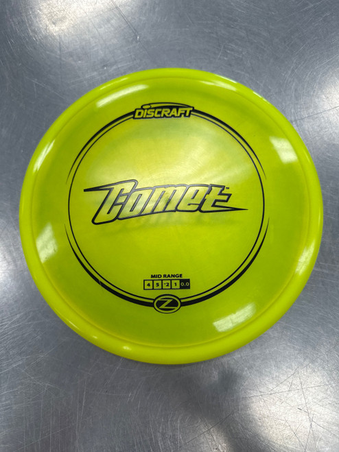 Vist Large View of Product Image Which is Used Discraft ELITE Z COMET Disc Golf Mid Range Yellow