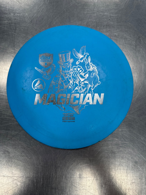 Vist Large View of Product Image Which is Used Discmania ACTIVE MAGICIAN Disc Golf Driver Carolina Blue