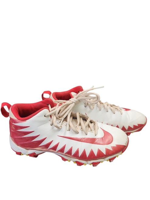 Vist Large View of Product Image Which is Used Nike ALPHA BB/SB Cleats White And Red Senior 5