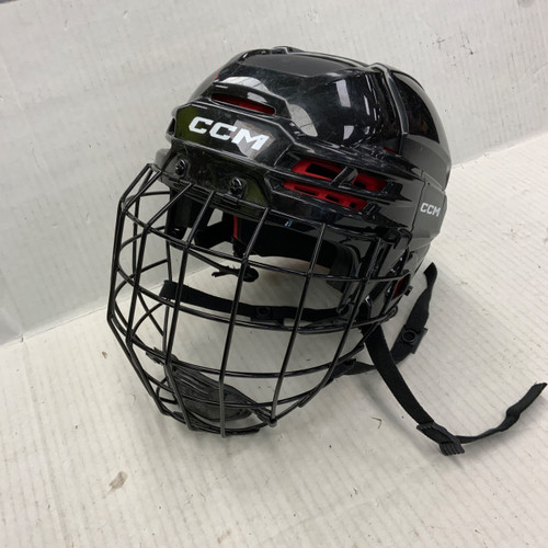 Vist Large View of Product Image Which is Used CCM TACKS 70 Helmet Cage Combo Black LG