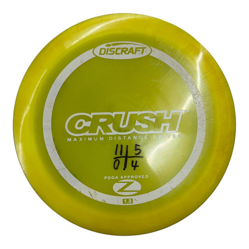 Vist Large View of Product Image Which is Used Discraft Z CRUSH Disc Golf Driver Yellow 168g