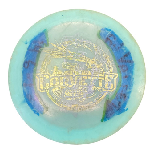 Vist Large View of Product Image Which is Used Innova SWIRLED STAR CORVETTE Disc Golf Driver Turquoise 177g