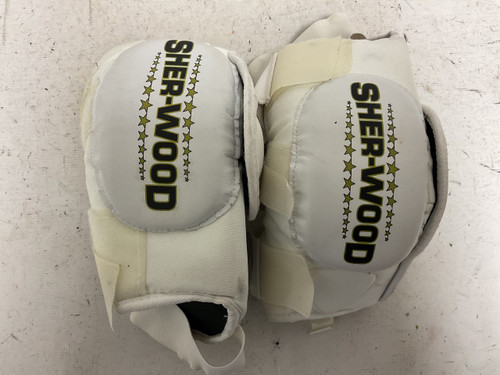 Vist Large View of Product Image Which is Used Sher-wood 5030 TRADITION Senior Elbow Pads White MD