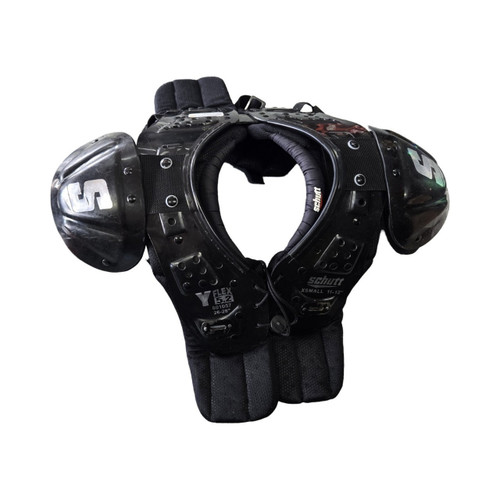Vist Large View of Product Image Which is Used Schutt Y FLEX 5.2 YTH FB SHOULDER PADS XS FB Shoulder Pads Black XS